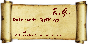 Reinhardt György névjegykártya